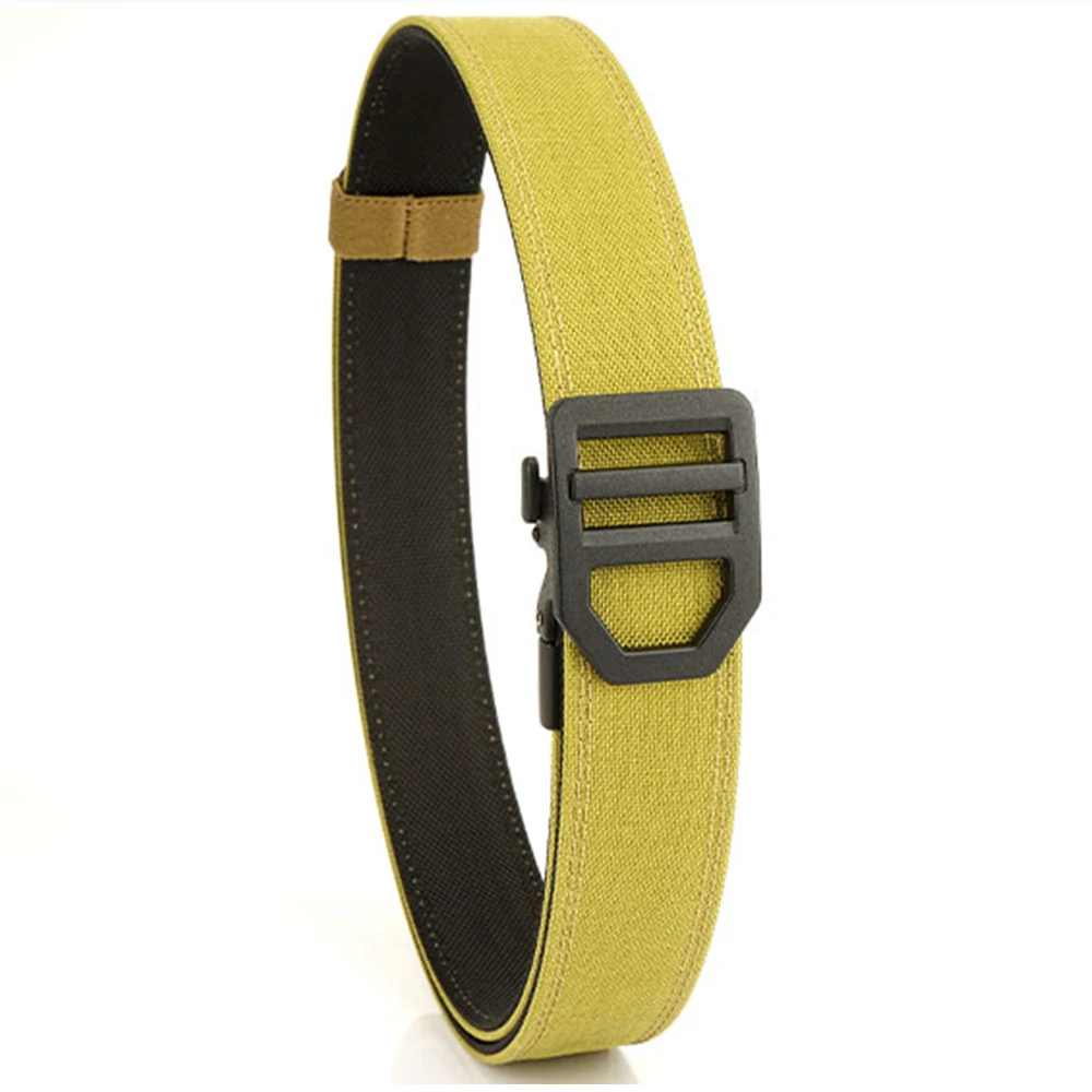 TUSHI New Tactical Belt Hard Gun Belt for Men Metal Automatic Buckle IPSC 1100D Nylon Military Belt Outdoor Sports Girdle Male