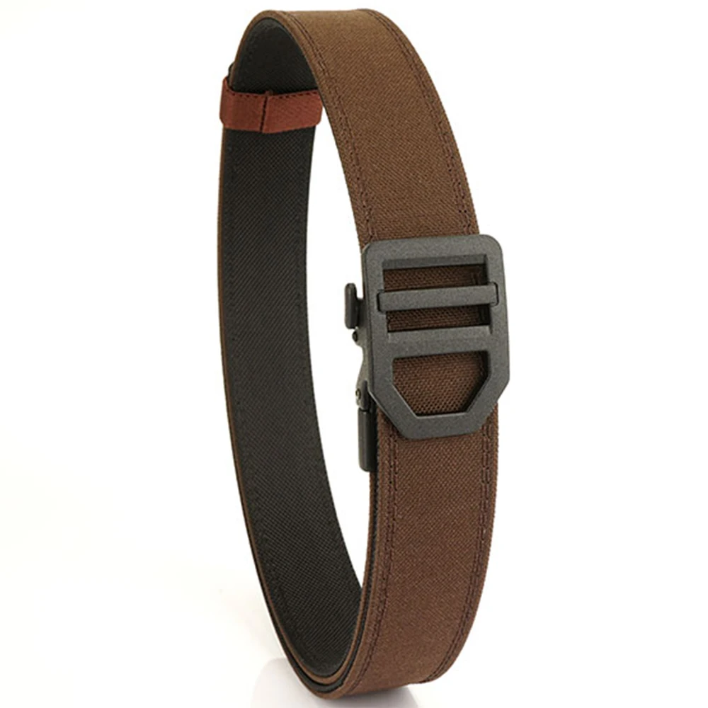 TUSHI New Tactical Belt Hard Gun Belt for Men Metal Automatic Buckle IPSC 1100D Nylon Military Belt Outdoor Sports Girdle Male