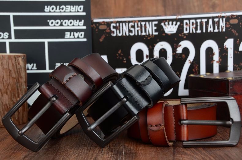 COWATHER new style cow genuine leather mens belt for men high quality vintage style 100-130cm male strap ceinture homme