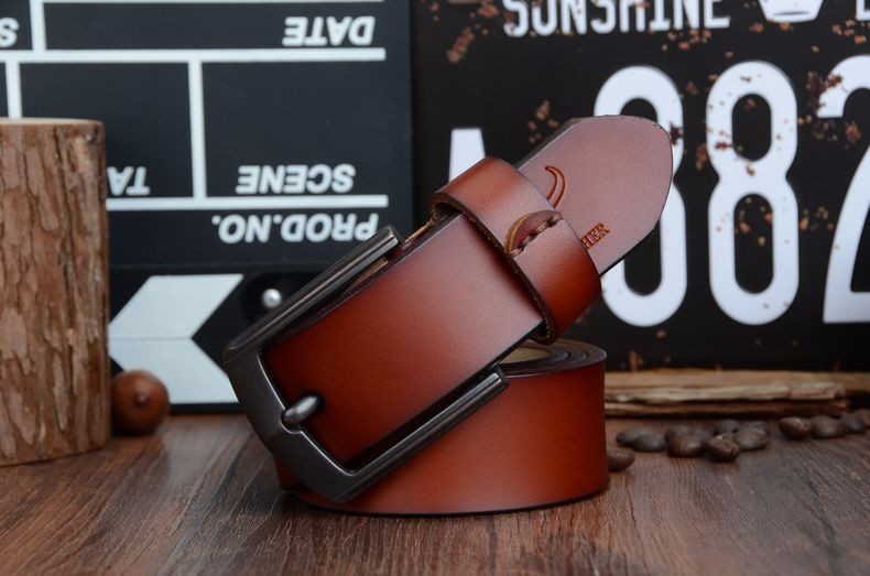 COWATHER new style cow genuine leather mens belt for men high quality vintage style 100-130cm male strap ceinture homme