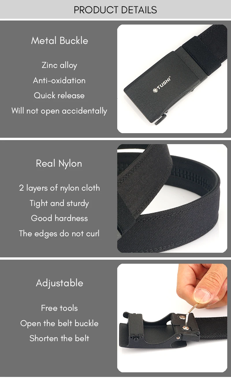 KOLBER New Tactical Gun Belt for Men Metal Automatic Buckle Military Belt Thick Nylon IPSC Girdle Male Outdoor Hunting Belt