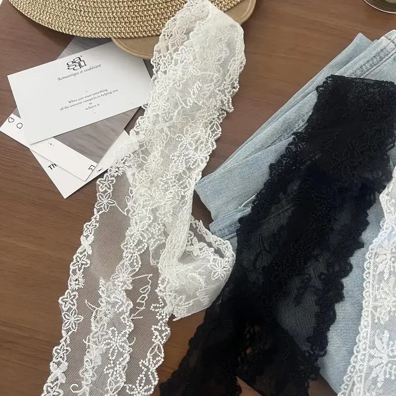 Stylish Y2K Long Lace Floral Bow Belt; Waistband for Effortless Dress or Jeans Styling; Versatile as Hair Band or Lace Scarf