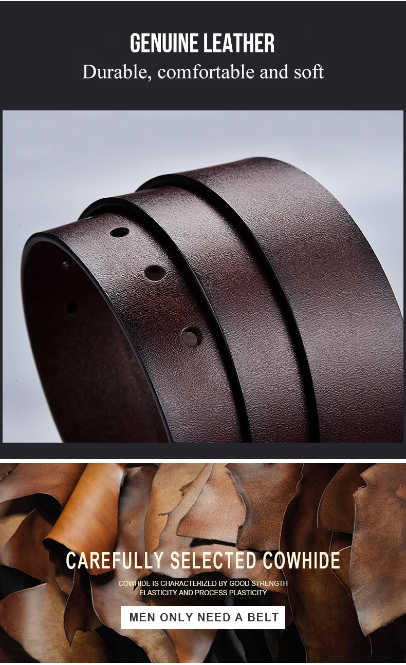 2025New Men's Leather Belts Luxury Strap Male Belts For Fashion Classice Vintage Pin Buckle Men Belt High Quality