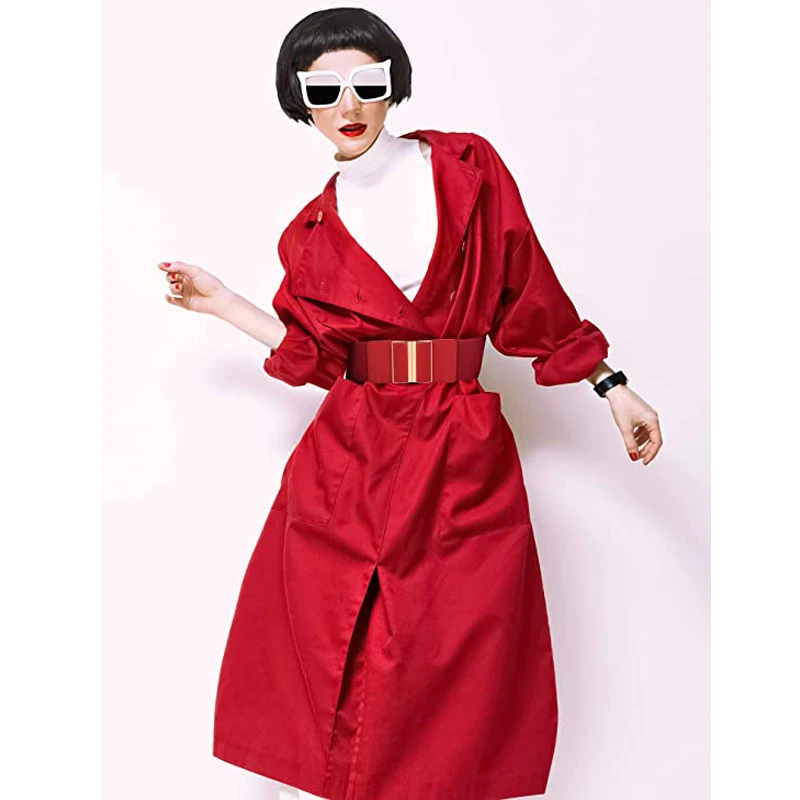 Women Wide Elastic Belt Cinch Waistband Stretch Dress Big size Ladies Waist Seal 9Colors