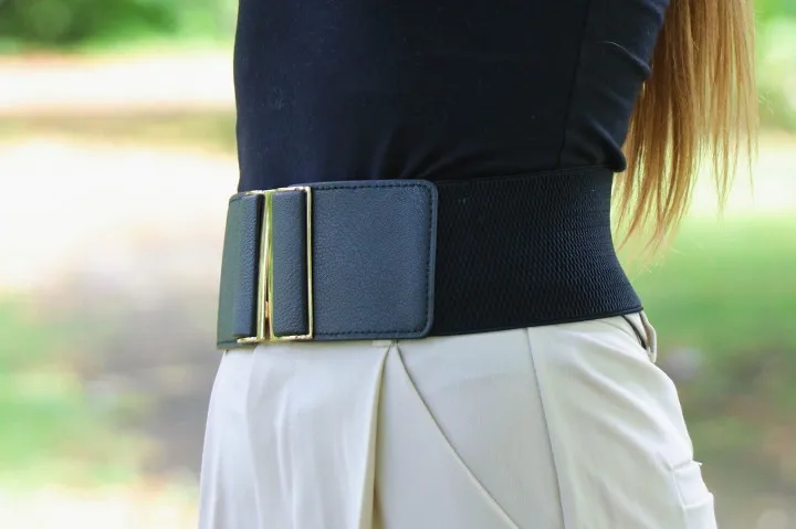 Women Wide Elastic Belt Cinch Waistband Stretch Dress Big size Ladies Waist Seal 9Colors
