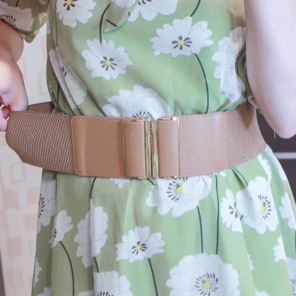 Women Wide Elastic Belt Cinch Waistband Stretch Dress Big size Ladies Waist Seal 9Colors