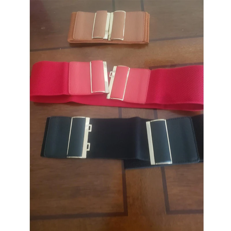 Women Wide Elastic Belt Cinch Waistband Stretch Dress Big size Ladies Waist Seal 9Colors