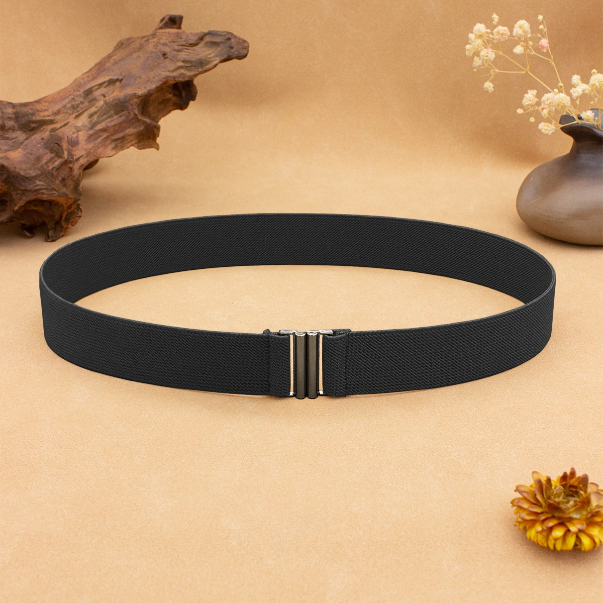 SISHION 2026 Fashion Elastic Waist Belt Fashion Women Pink Red Black White Belts Slim Corset Waistband Cummerbund YD0001Hei