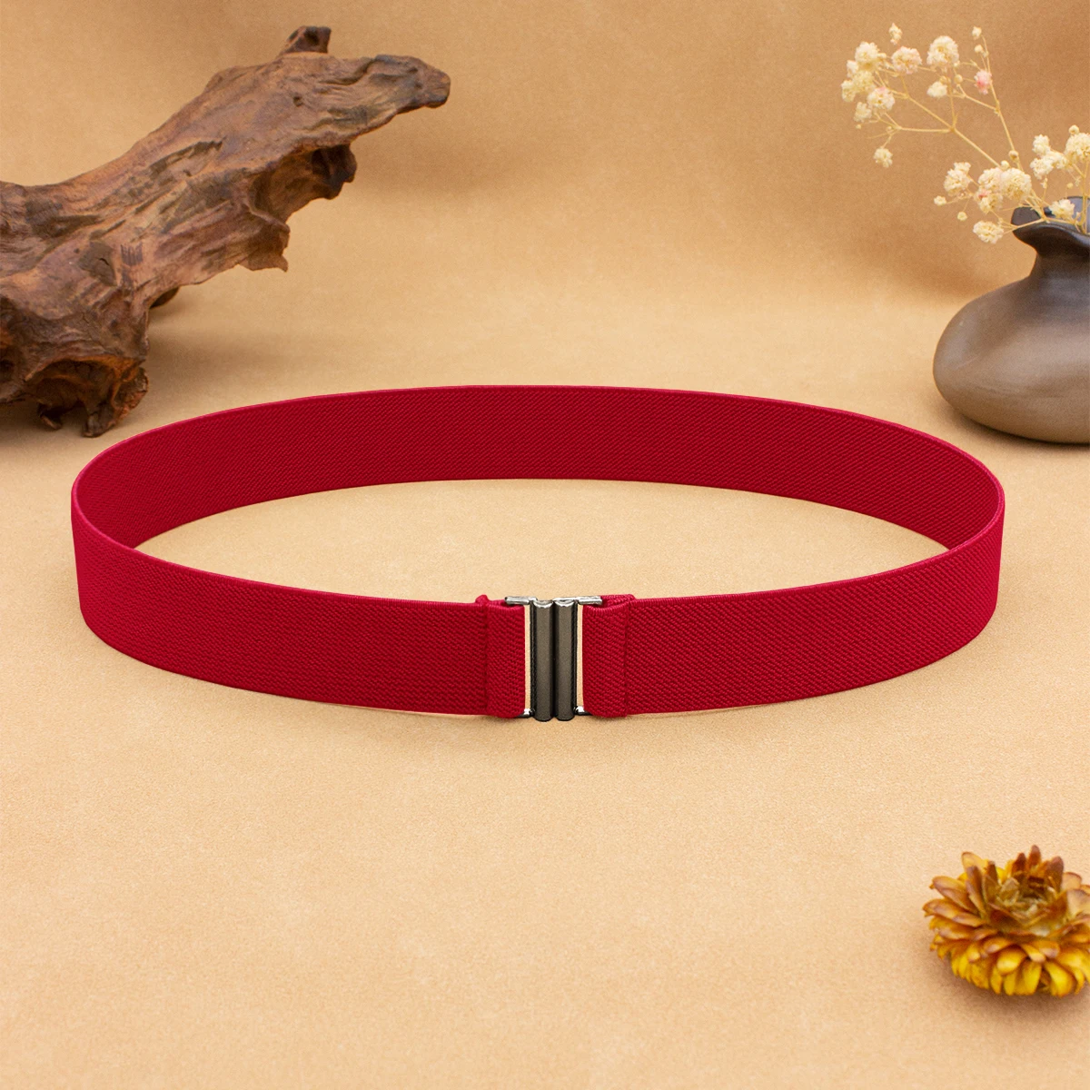 SISHION 2026 Fashion Elastic Waist Belt Fashion Women Pink Red Black White Belts Slim Corset Waistband Cummerbund YD0001Hei