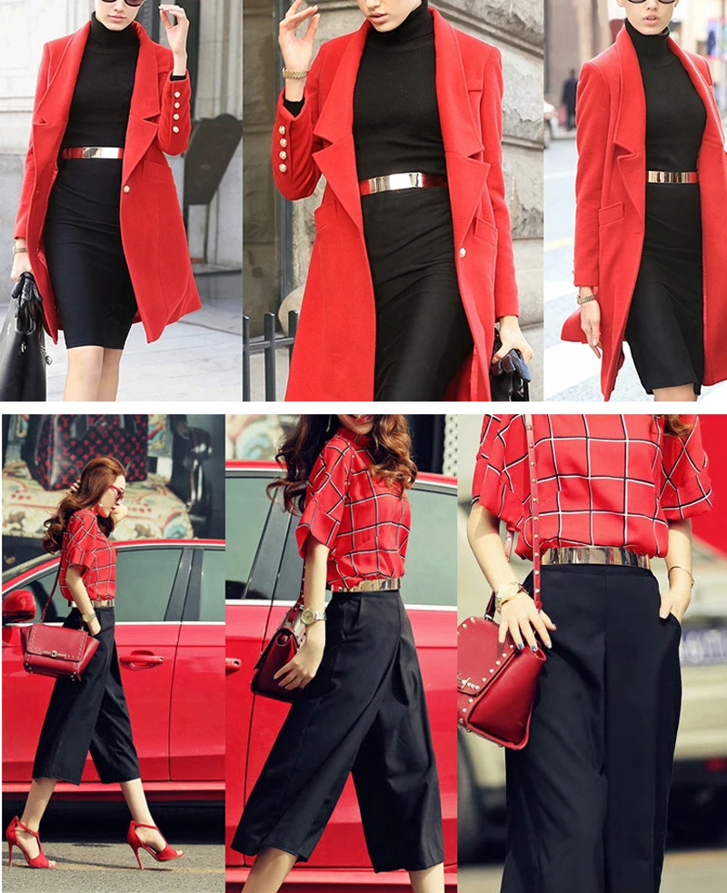 Womens Full Metal Mirror Gold Silver Plate Waist Belt Fashion Lady Female Skinny Belt Adjustable Waist Strap Belt for Dress