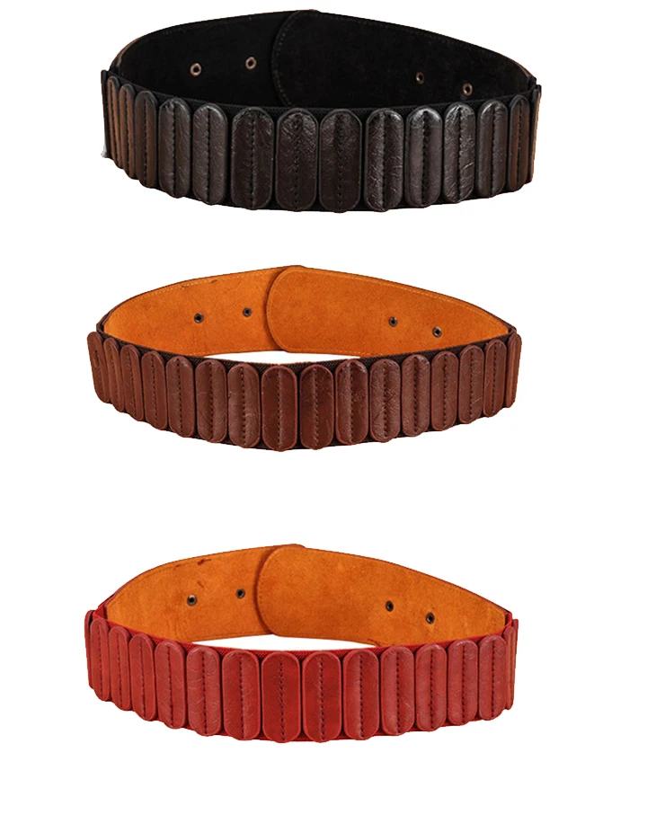 Maikun Wide Belts for Women Vintage Elastic Womens Belt Metal Hook Buckle