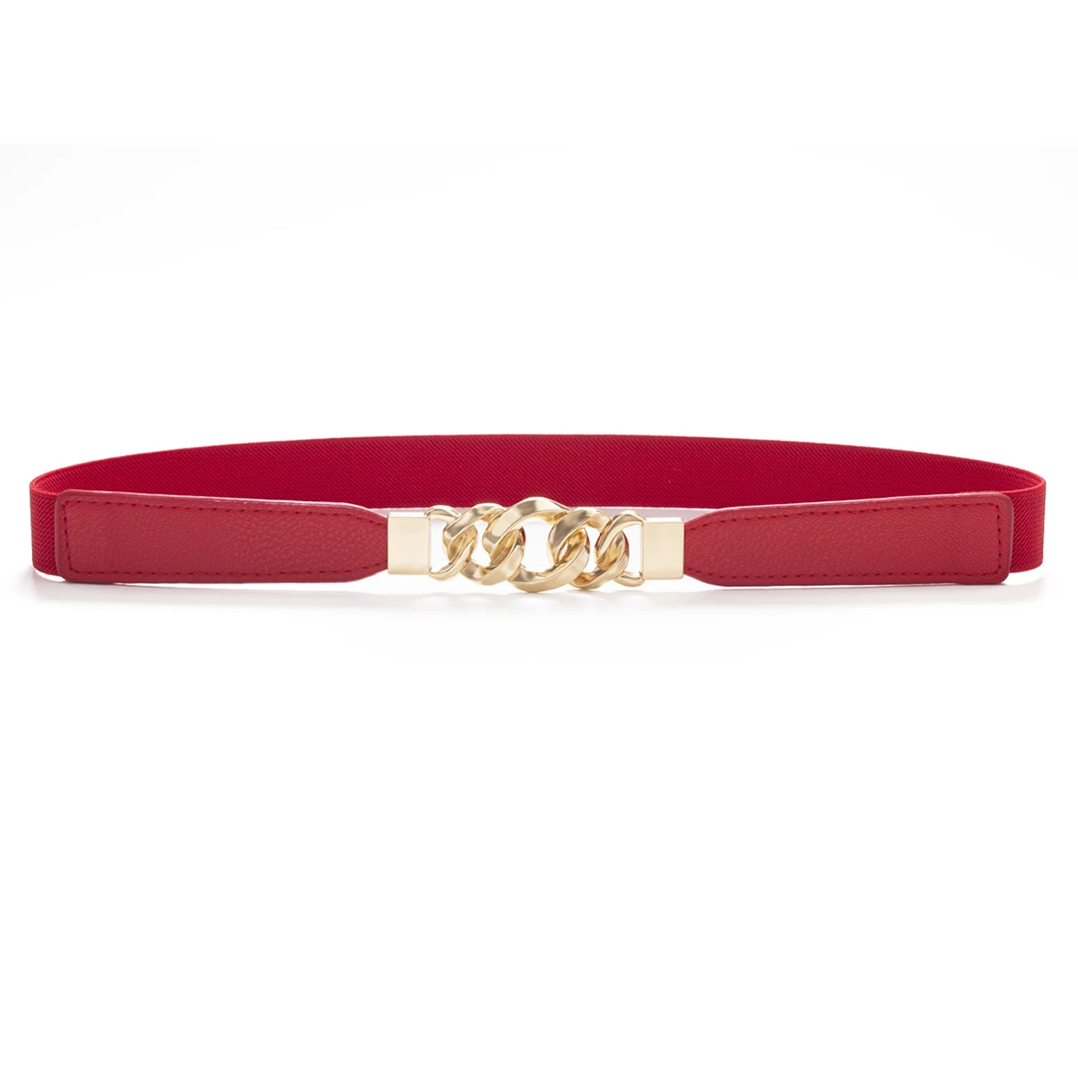 SISHION Summer Fashion Women Belts for Dress SH032 PU Leather Thin Elastic Waist Belt Slim Waistband Black Camel Coffee