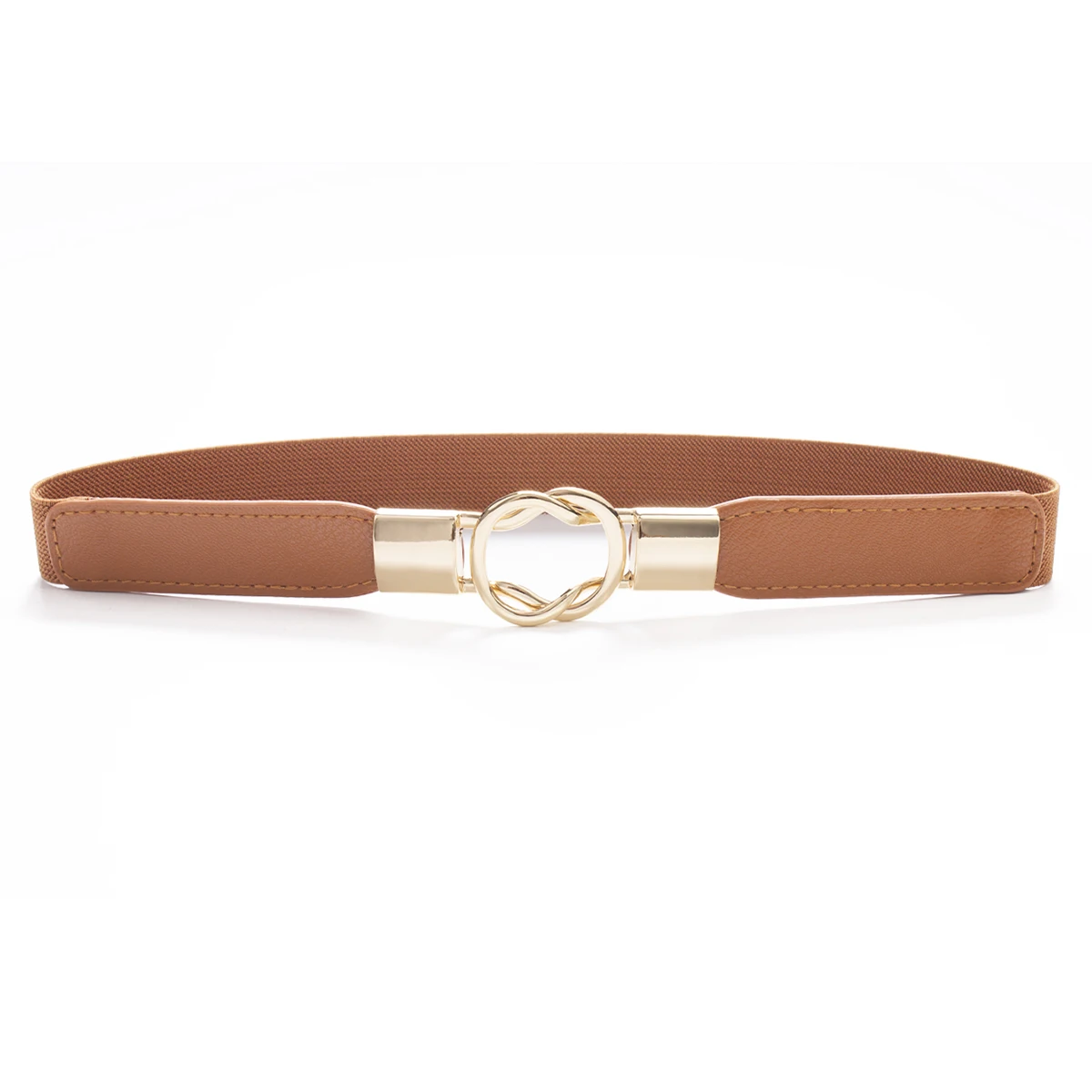 SISHION Summer Fashion Women Belts for Dress SH032 PU Leather Thin Elastic Waist Belt Slim Waistband Black Camel Coffee