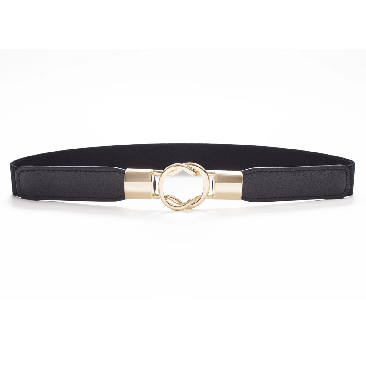 SISHION Summer Fashion Women Belts for Dress SH032 PU Leather Thin Elastic Waist Belt Slim Waistband Black Camel Coffee