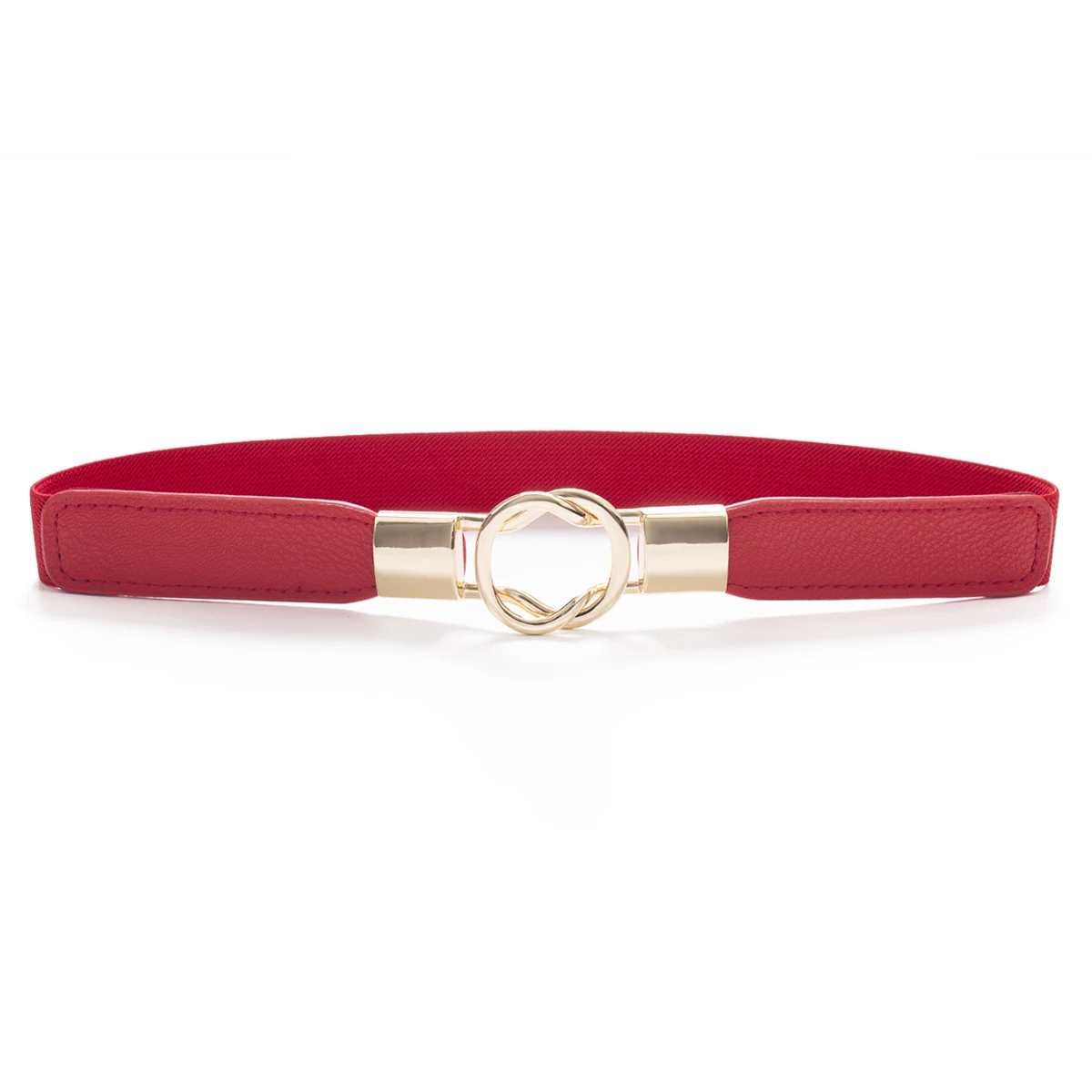 SISHION Summer Fashion Women Belts for Dress SH032 PU Leather Thin Elastic Waist Belt Slim Waistband Black Camel Coffee