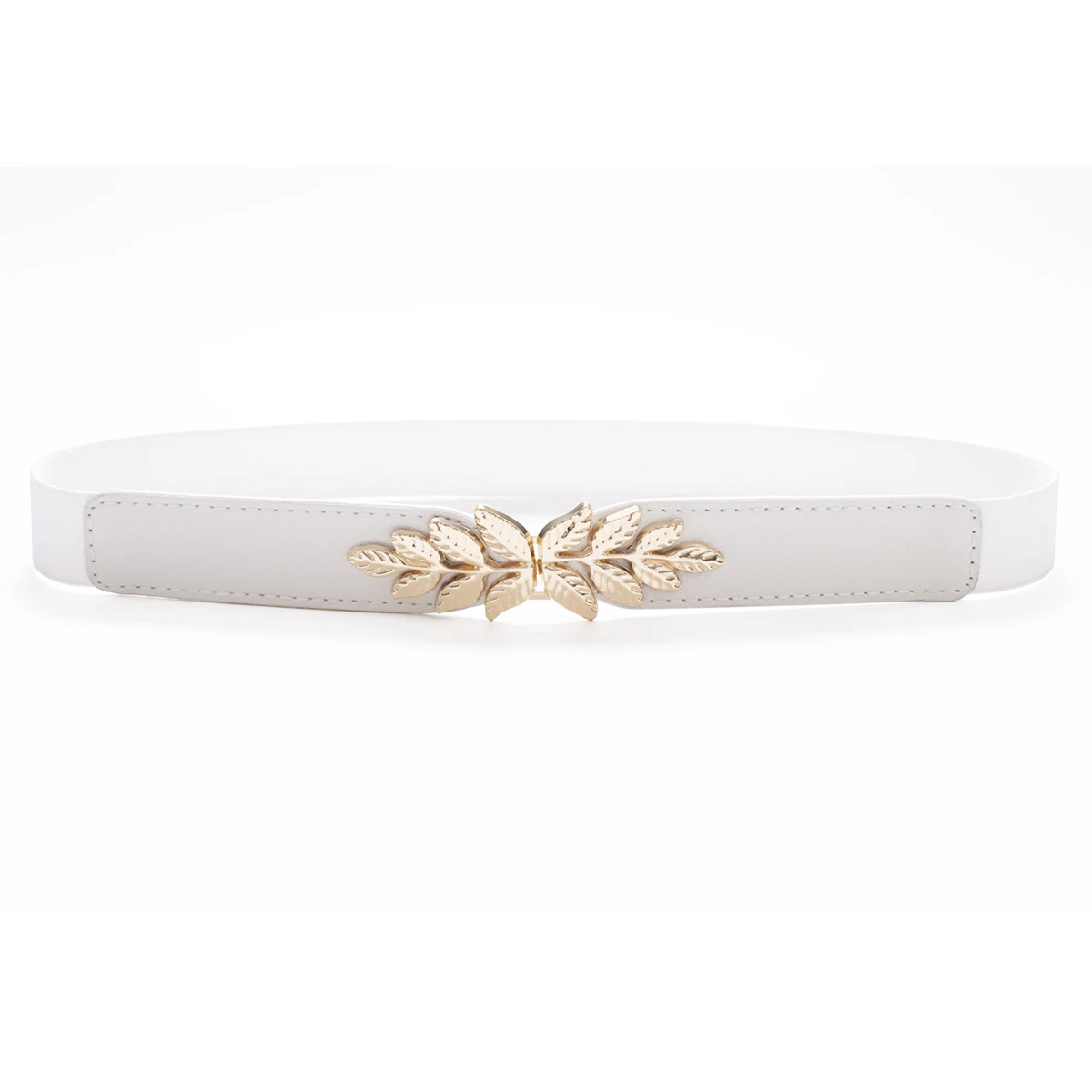 SISHION Summer Fashion Women Belts for Dress SH032 PU Leather Thin Elastic Waist Belt Slim Waistband Black Camel Coffee