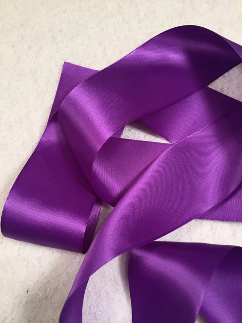 JLZXSY 3 Yard Satin Ribbon Wedding Belt/Bridal Sash/Evening Dress 5cm Duble Faced Satin Ribbon Choose Color