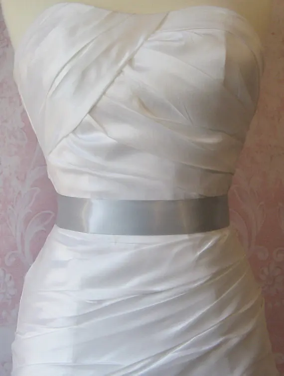 JLZXSY 3 Yard Satin Ribbon Wedding Belt/Bridal Sash/Evening Dress 5cm Duble Faced Satin Ribbon Choose Color