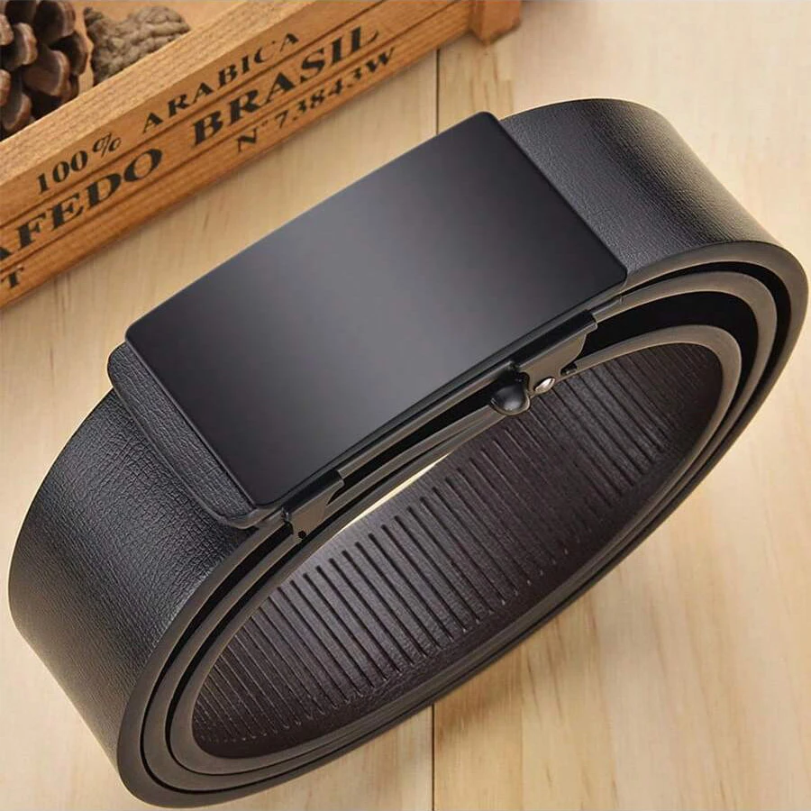 High-quality Fashion Men's Automatic Buckle Belt Simple And Versatile Business Belt Suitable For All Formal Occasions