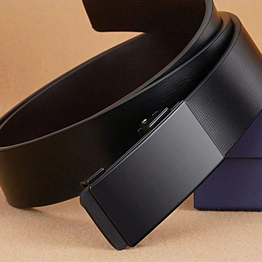 High-quality Fashion Men's Automatic Buckle Belt Simple And Versatile Business Belt Suitable For All Formal Occasions