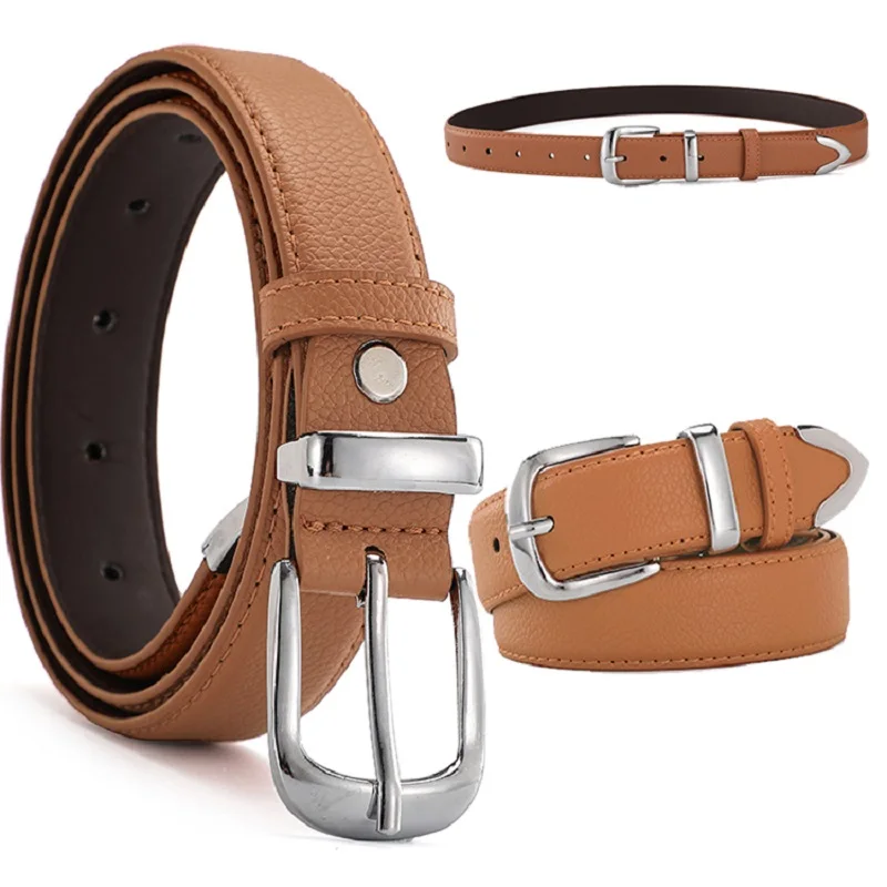 New Women Leather Belts High Quality Fashion Best Matching Dress Jeans Belts for Lady Women's Dress Luxury Designer Brand LB2146