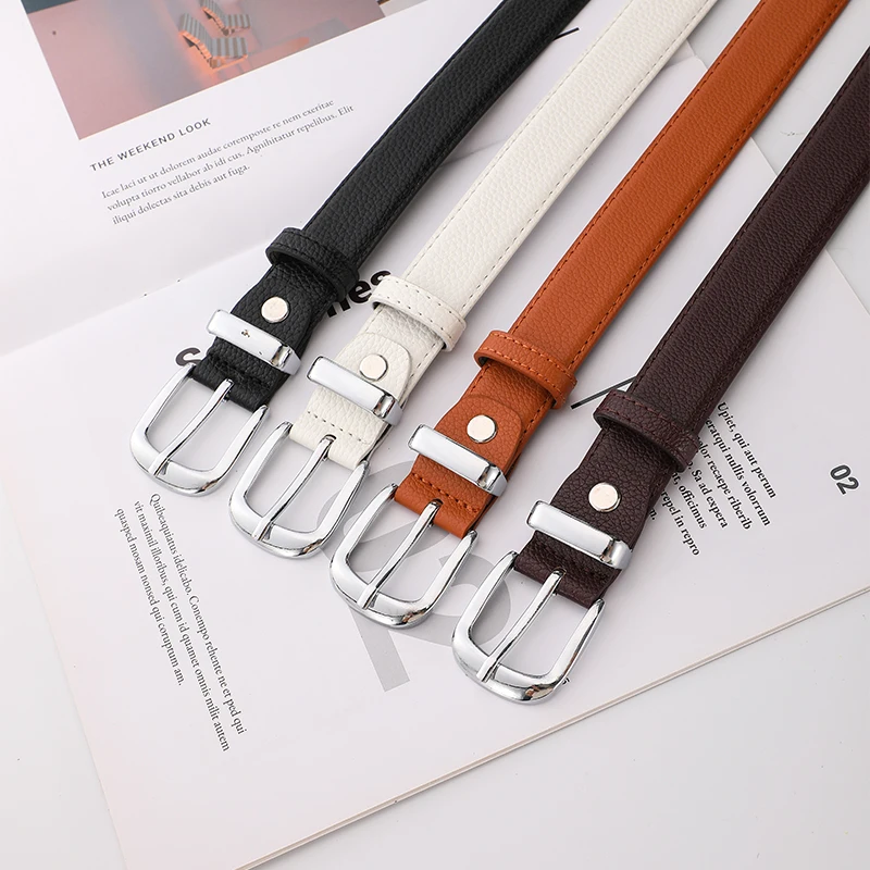 New Women Leather Belts High Quality Fashion Best Matching Dress Jeans Belts for Lady Women's Dress Luxury Designer Brand LB2146
