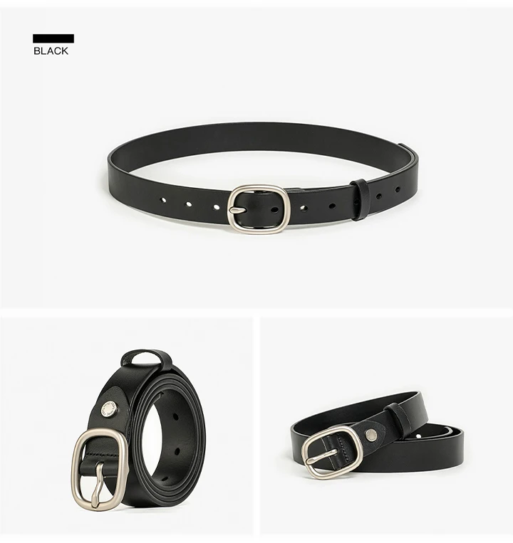 BEUTODAY Belts Women Cow Leather Gold Neddle Buckle Zinc-Alloy Jeans Pants Ladies Versatile Waistbands Handmade 91120