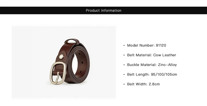 BEUTODAY Belts Women Cow Leather Gold Neddle Buckle Zinc-Alloy Jeans Pants Ladies Versatile Waistbands Handmade 91120