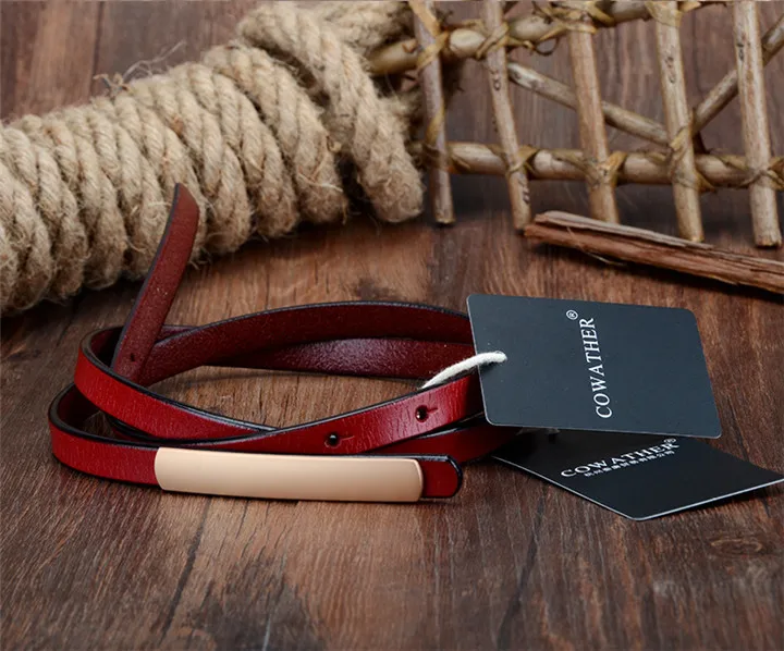 COWATHER Exquisite fashion style women belts cow genuine leather high grade quality alloy buckle new desgin free shipping