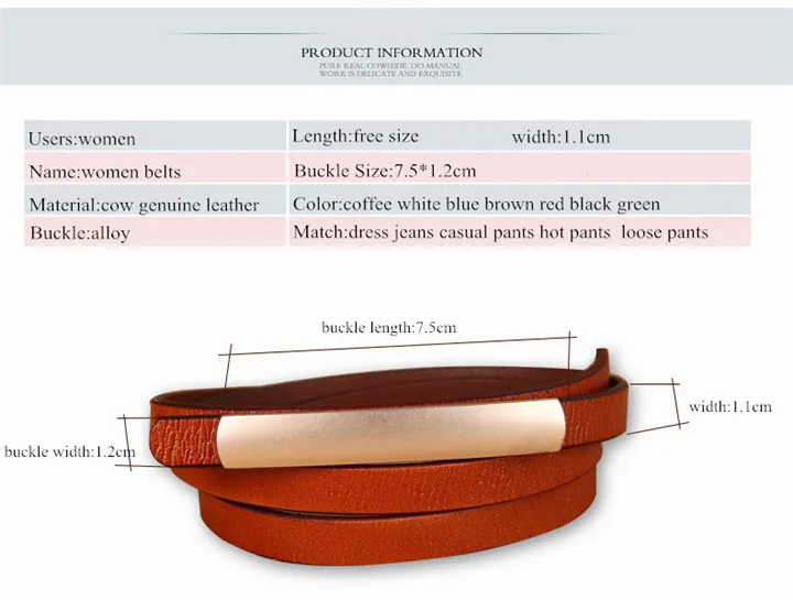 COWATHER Exquisite fashion style women belts cow genuine leather high grade quality alloy buckle new desgin free shipping