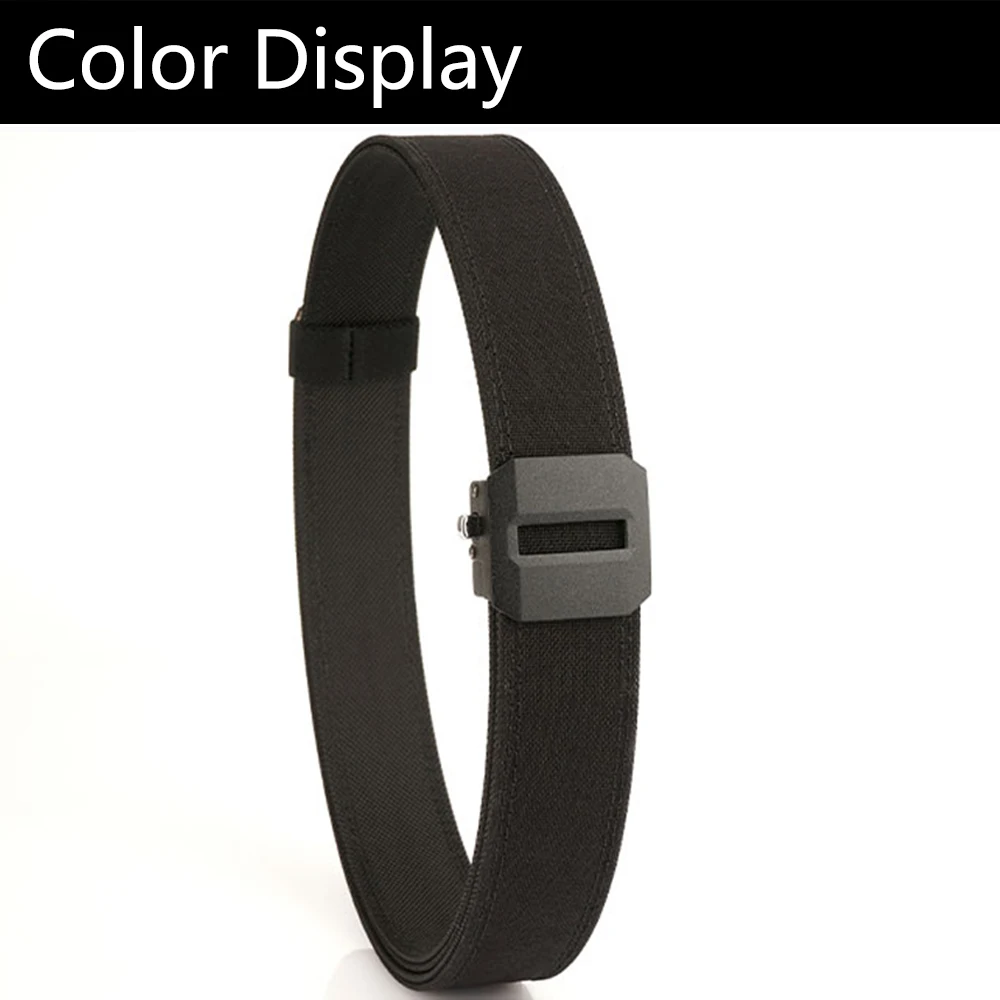 TUSHI New Hard Tactical Belt for Men Gun Belt EDC Metal Automatic Buckle IPSC Nylon Outdoor Sports Girdle Male Military Belt