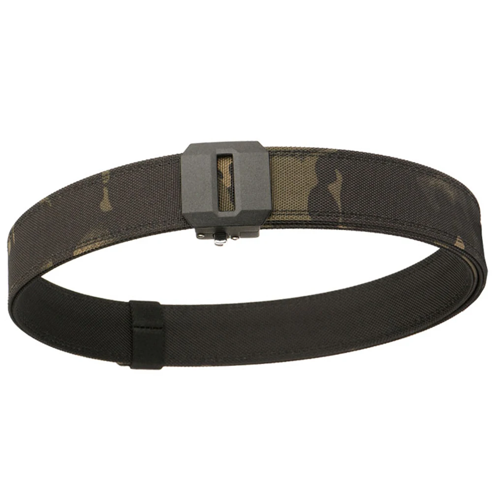 TUSHI New Hard Tactical Belt for Men Gun Belt EDC Metal Automatic Buckle IPSC Nylon Outdoor Sports Girdle Male Military Belt