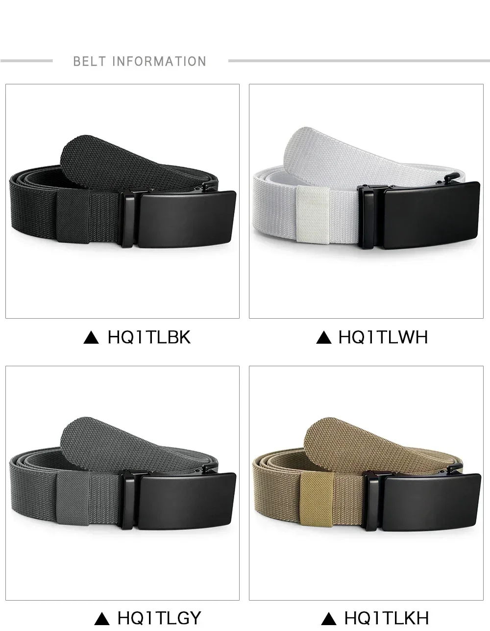 Golf Sports Elastic Belt Tactical Belt Metal Automatic Buckle Tough Stretch Nylon Men Military Belt 115-135CM Big Size Belts