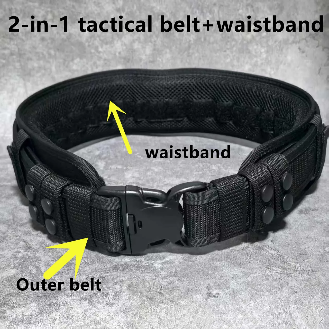 5cm wide slightly hard,thick outdoor waistband buckle multifunctional tactical waistband nylon Velcro outer waistband waist seal