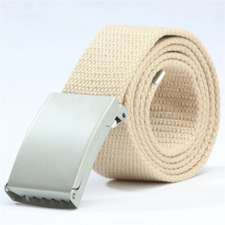Fashion New Unisex Trousers Belts Canvas Belt Metal Buckle Men Women Boys Jeans Belts Candy Colors Top Quality140cm Luxury Belts