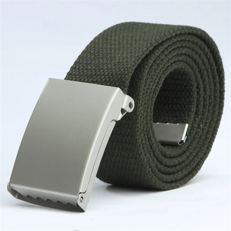 Fashion New Unisex Trousers Belts Canvas Belt Metal Buckle Men Women Boys Jeans Belts Candy Colors Top Quality140cm Luxury Belts