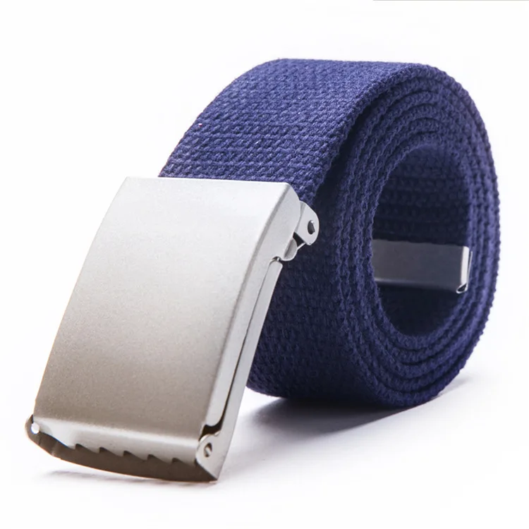 Fashion New Unisex Trousers Belts Canvas Belt Metal Buckle Men Women Boys Jeans Belts Candy Colors Top Quality140cm Luxury Belts