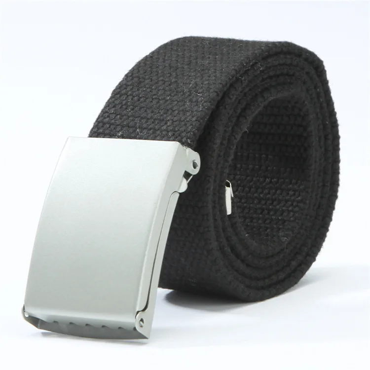 Fashion New Unisex Trousers Belts Canvas Belt Metal Buckle Men Women Boys Jeans Belts Candy Colors Top Quality140cm Luxury Belts