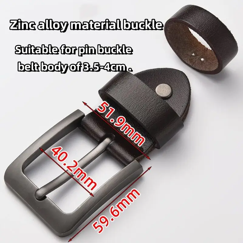 Belt Buckle Head For Men New Fashion Men Belt Buckle 4.0cm Men's Pin Buckle Belt Head for Men Man Jeans Pants Waistband