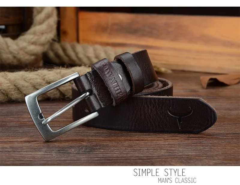 COWATHER top cow genuine leather men belts 2021 newest arrival three color hot design jeans belt for male original brand
