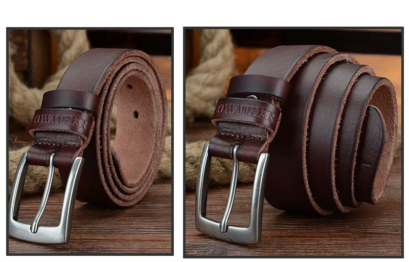 COWATHER top cow genuine leather men belts 2021 newest arrival three color hot design jeans belt for male original brand