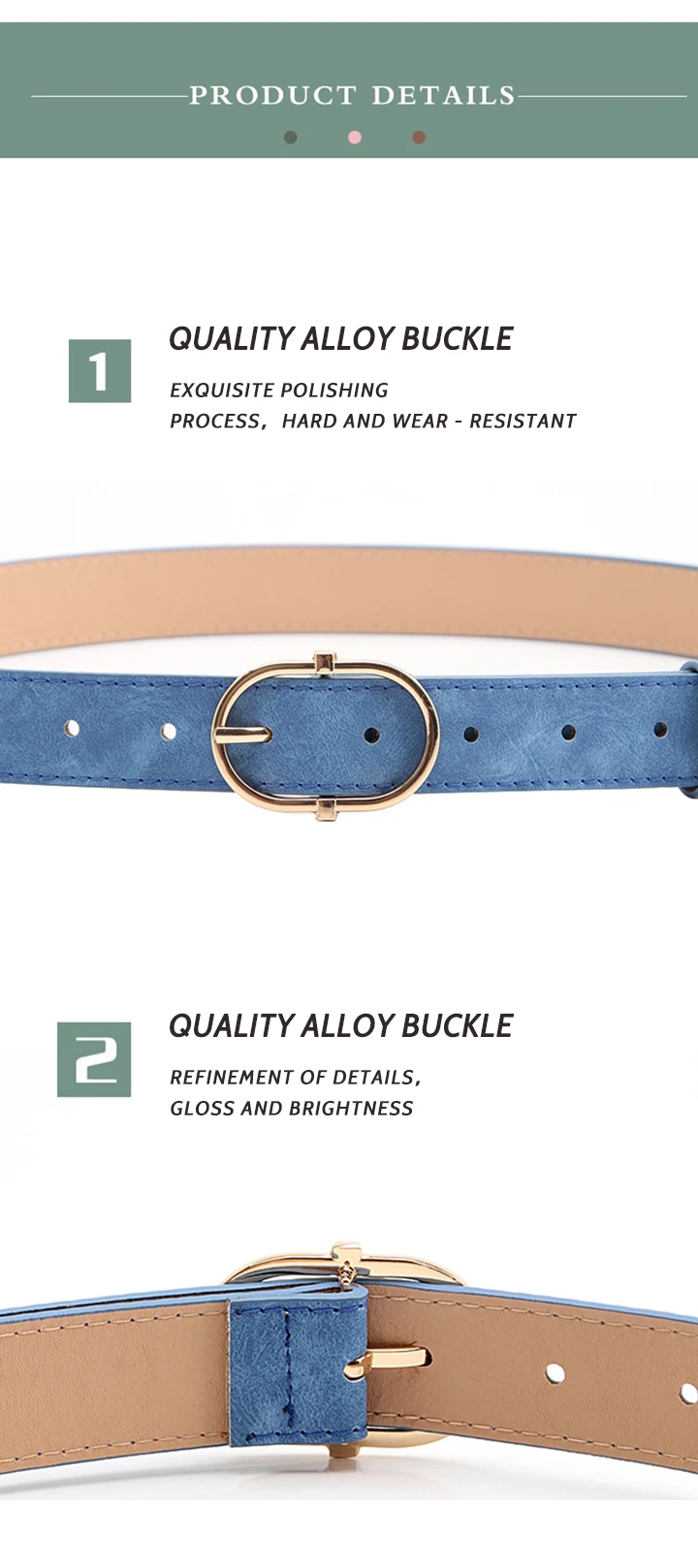 Maikun New Women's Belt With Alloy Pin Buckle Soft And Comfortable Jeans Belt Girls' Clothing Belt