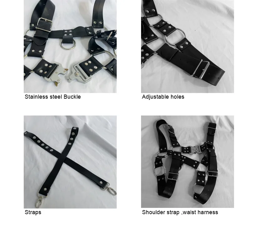 Y Demo Techwear Punk Metal Buckles Women Straps Belt Rock Adjustable Body Harness Female Dress Accessory