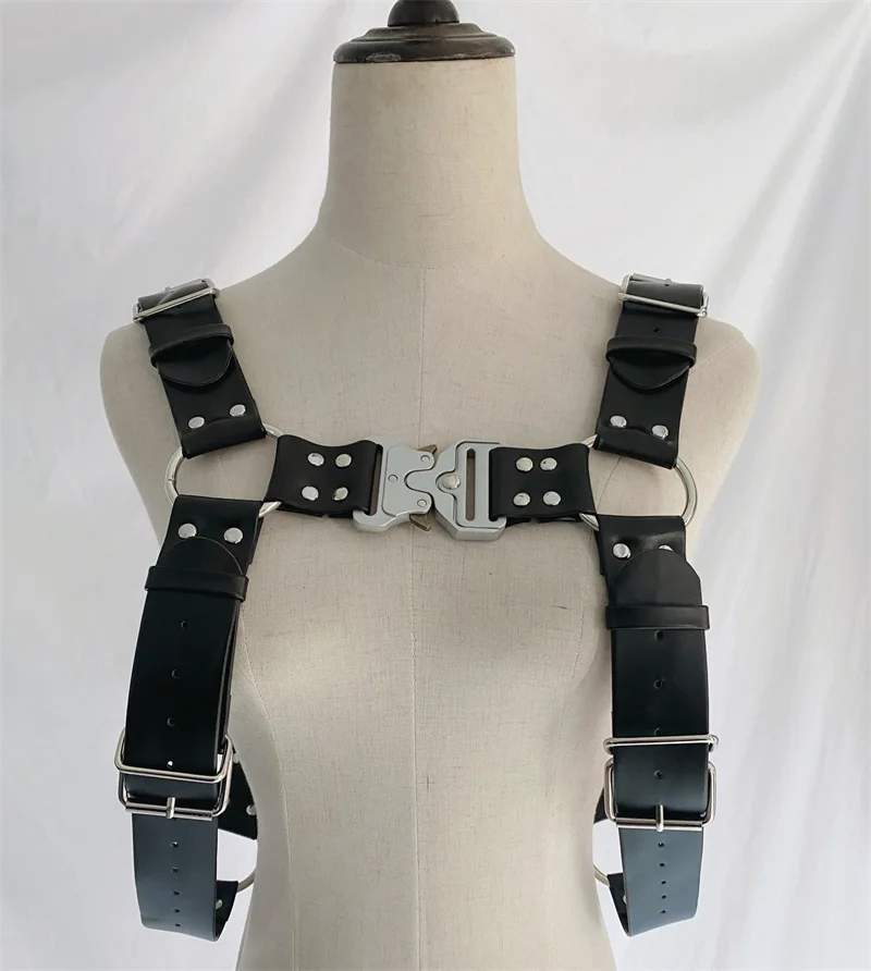 Y Demo Techwear Punk Metal Buckles Women Straps Belt Rock Adjustable Body Harness Female Dress Accessory