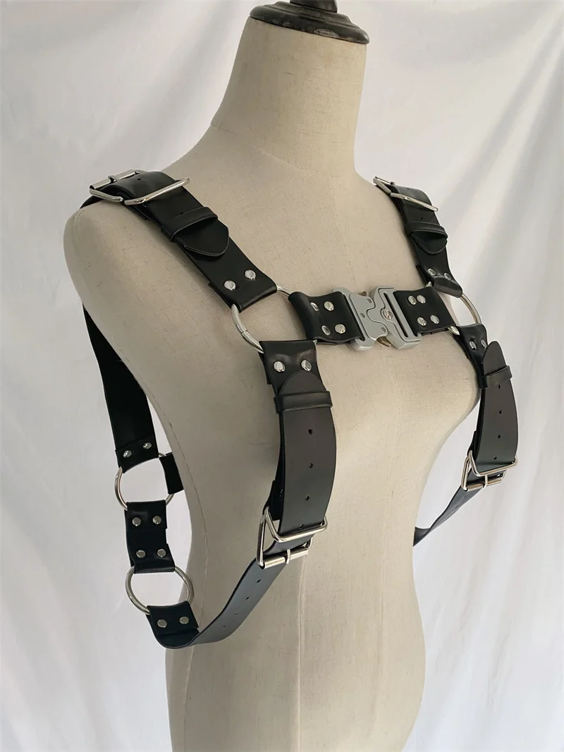 Y Demo Techwear Punk Metal Buckles Women Straps Belt Rock Adjustable Body Harness Female Dress Accessory