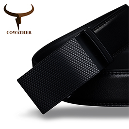 COWATHER Good mens belt luxury high quality cow genuine leather belts for men automatic buckle fashion waist male