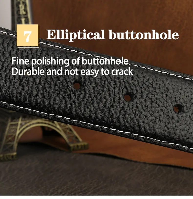 Designer Square Slide Fashion Buckle Brown Belts High Quality Men Full Grain Leather Luxury Famous Brand Young Men Ceinture Homm