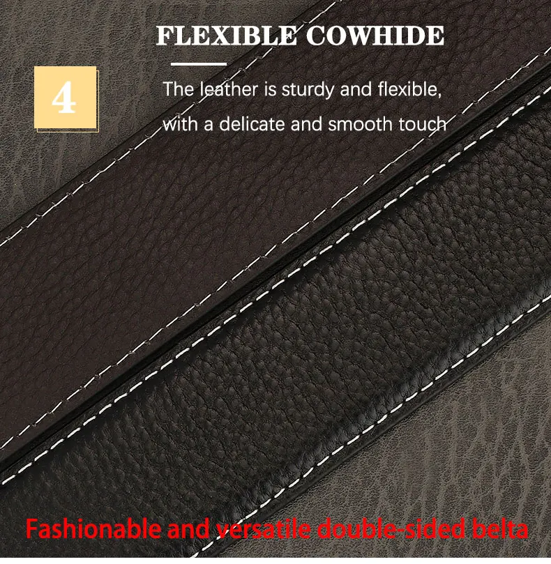 Designer Square Slide Fashion Buckle Brown Belts High Quality Men Full Grain Leather Luxury Famous Brand Young Men Ceinture Homm