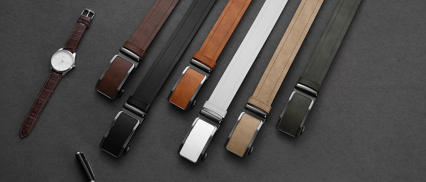 Automatic Buckle Belt for Men Famous Brand Business Belt Men High-quality PU Leather Waist Straps Black Male Jeans Belts for Men