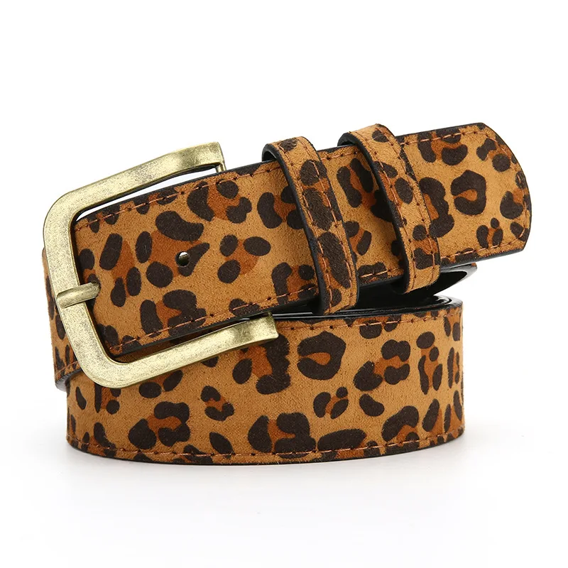 Boho Style PU Leopard Print Belt Women Dress Slim Fit Women Dress Custom Belt